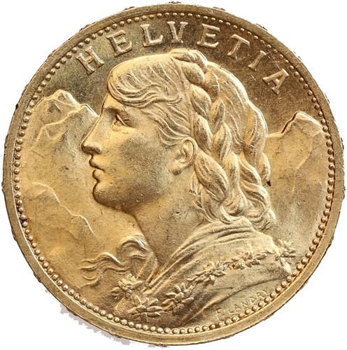 Francs vreneli suisse - -,