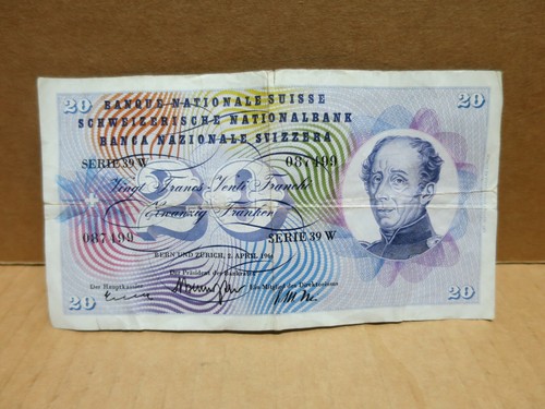 Suisse billet francs - 20,