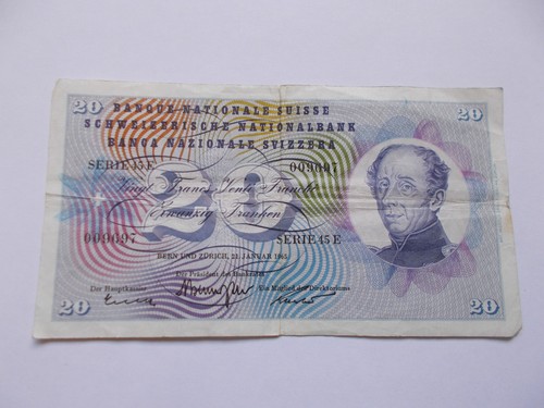 Billet francs suisse 1965 - 20,