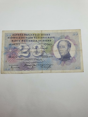 Billet francs suisse - 20, 1963