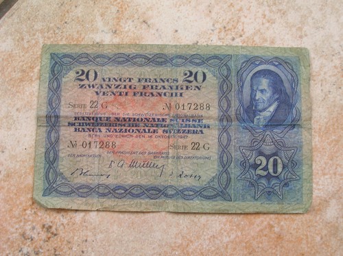 Suisse billet francs - suisse, de