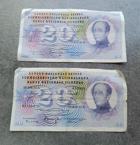 Suisse lot deux - billets, de