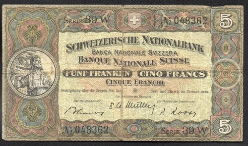 Suisse francs émis - francs,