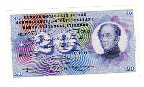 Suisse switzerland billet - switzerland, 20