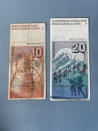 Banconote svizzera lotto - banconote, 2