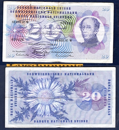 Suisse francs 3 1973 - francs, 7/3/1973