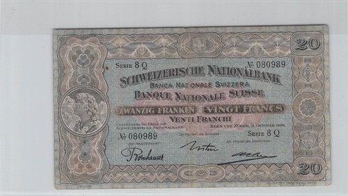Suisse francs 10 1926 - suisse, 21.10.1926