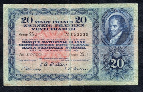 Suisse francs 1949 pick - pick, 391