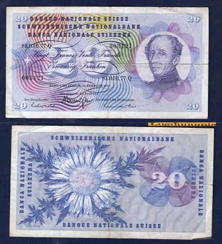 Suisse francs 18 - francs, 18/2/1971