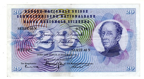 Suisse switzerland billet - suisse, 20