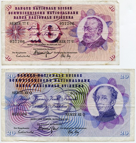 Suisse 1972 francs 20 - francs,