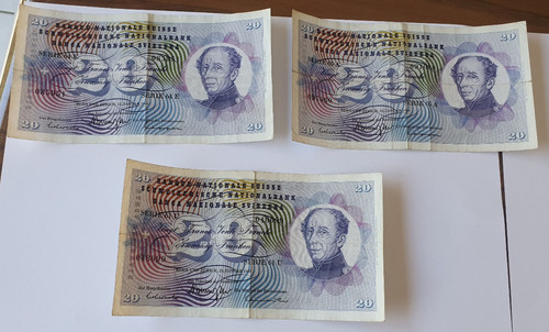 Suisse lot billets - suisse, 3