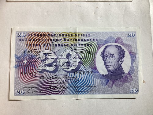 Billet francs suisse - billet, 1971