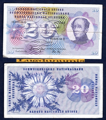 Suisse francs 1 1969 - francs, 15/1/1969